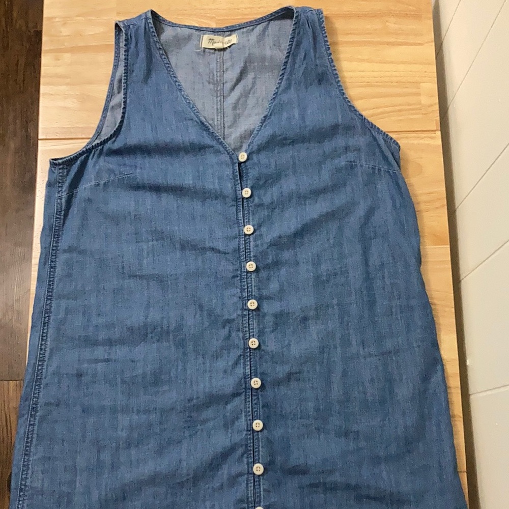 Madewell Chambray Button Down Dress Medium